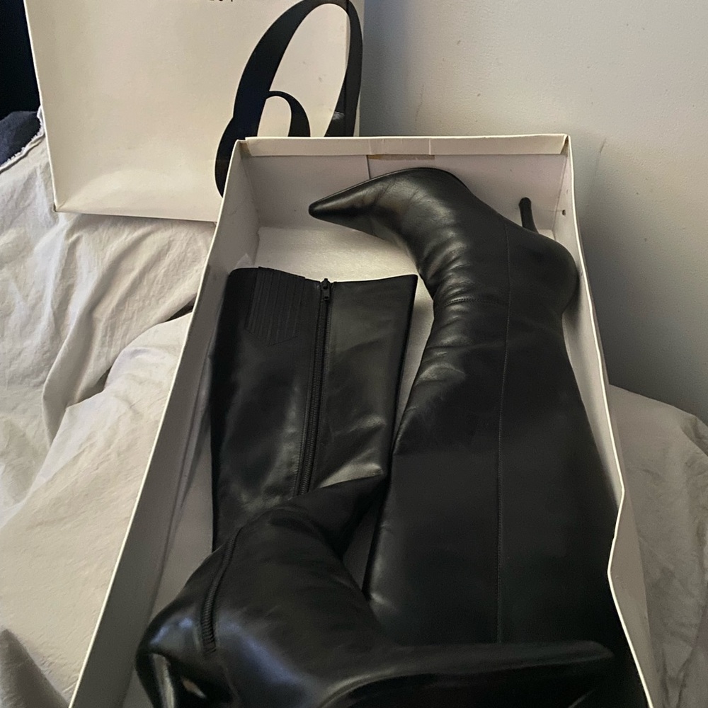 Nine West Black Heeled Boots